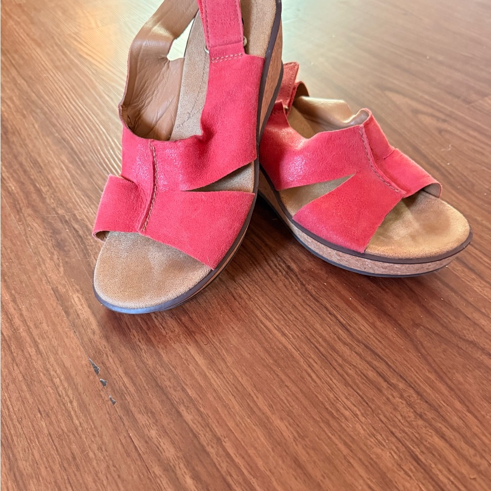 Clarks Women's Sandals in Vibrant Red